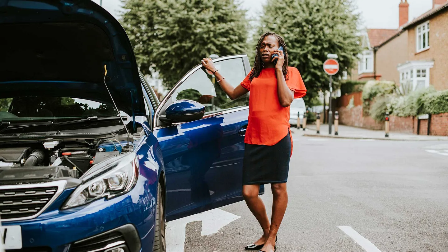 A woman calling our team after being in a accident