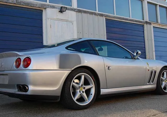 A dent removed from a Ferrari 